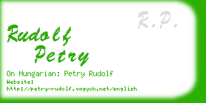 rudolf petry business card
